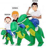 Надуваем парти костюм "Яздя динозавър" за деца и възрастни - DD469/ 503/4